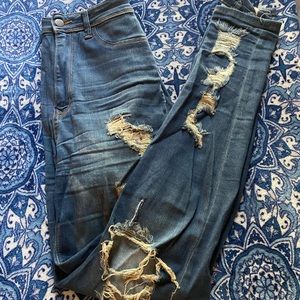 FashionNova High Waisted Ripped Jeans